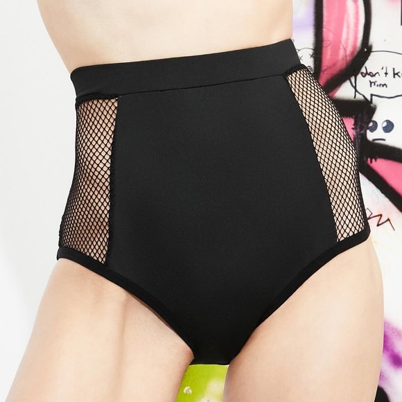 Current Mood Pants - Rock Idol Fishnet Shorts